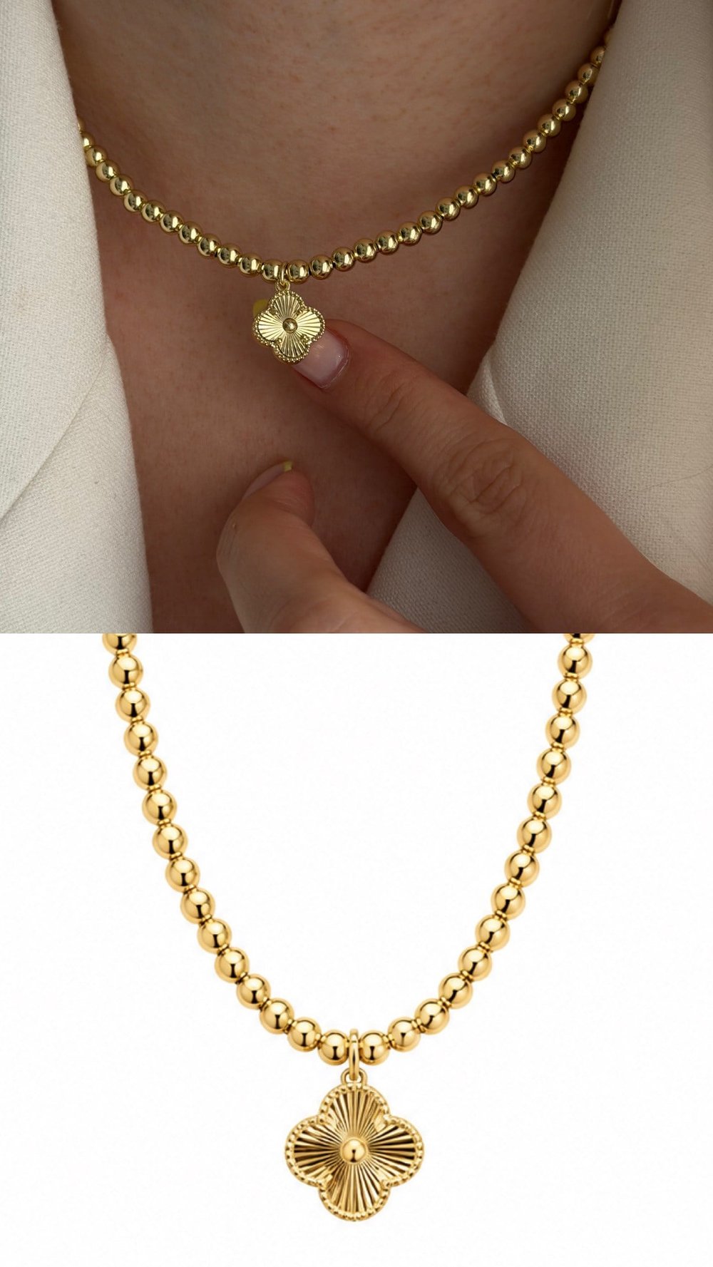Golden Clover Boncuk Kadın Kolye