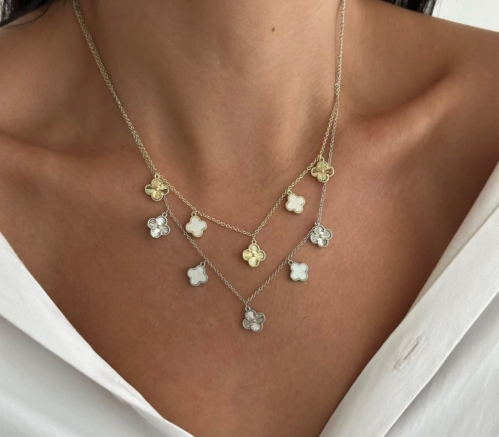 Van Cleef Model Çift Katlı Yonca Kolye