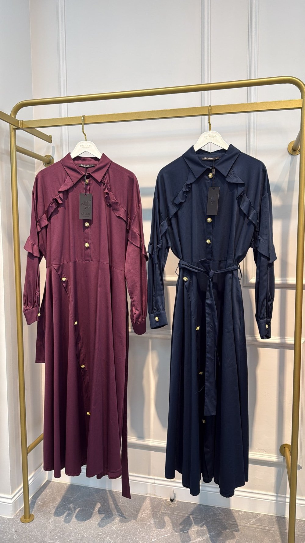 GHİSA 4032 FIRFIR DETAYLI COTTON ELBİSE