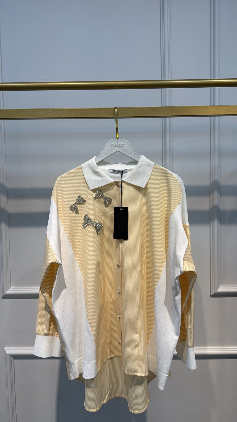GHİSA 4327 FİYONK İŞLEMELİ MİXLİ COTTON GÖMLEK