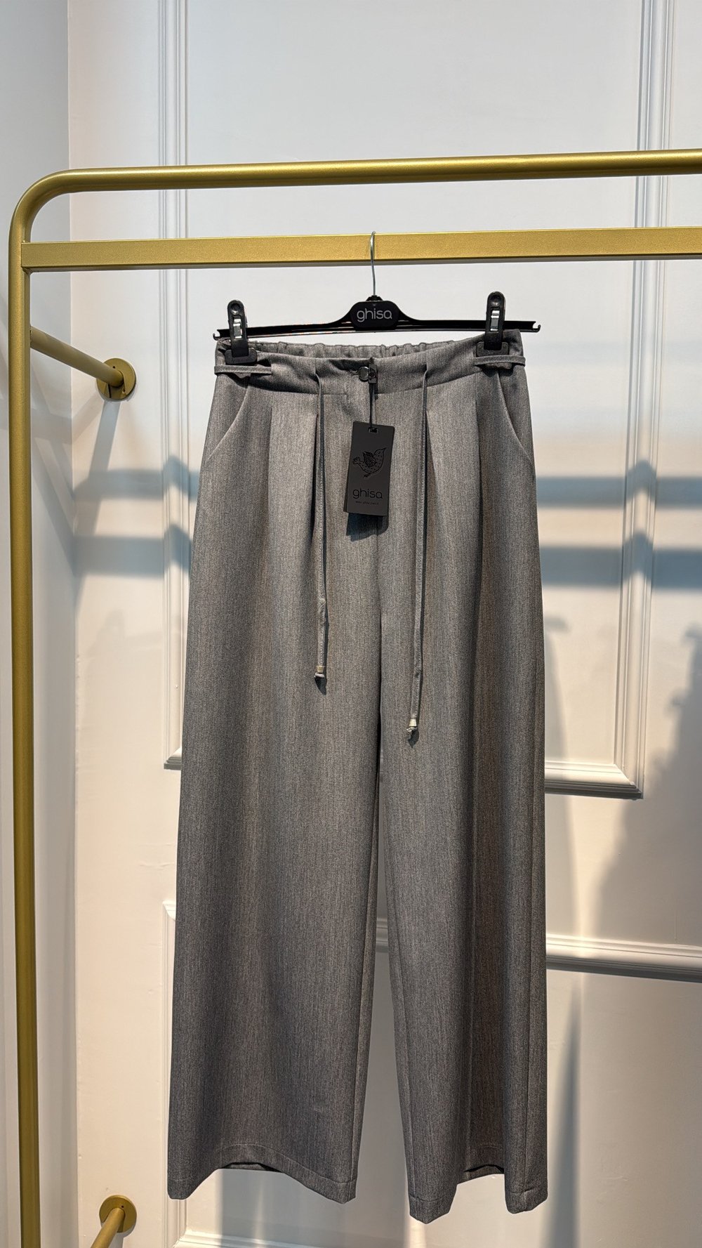 GHİSA 8059 BEL BAĞLAMALI GENİŞ PAÇA PANTOLON