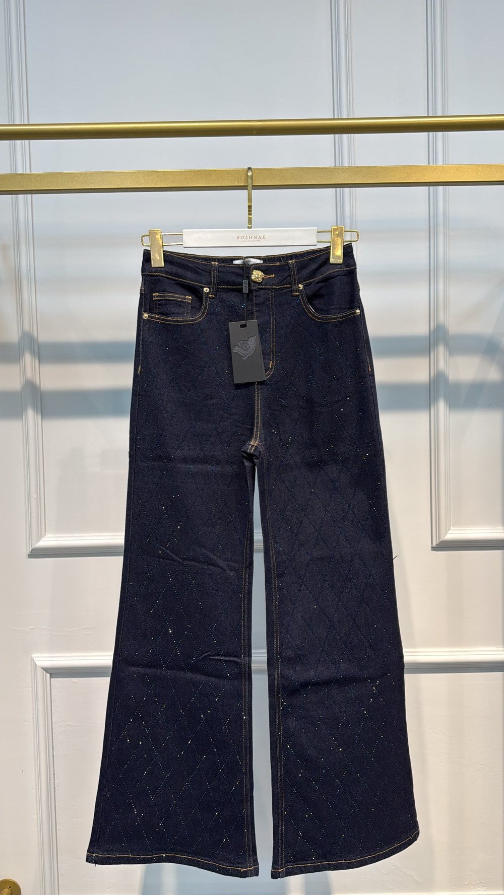 GHİSA 8079 BAKLAVA DESEN İTHAL KOT PANTOLON