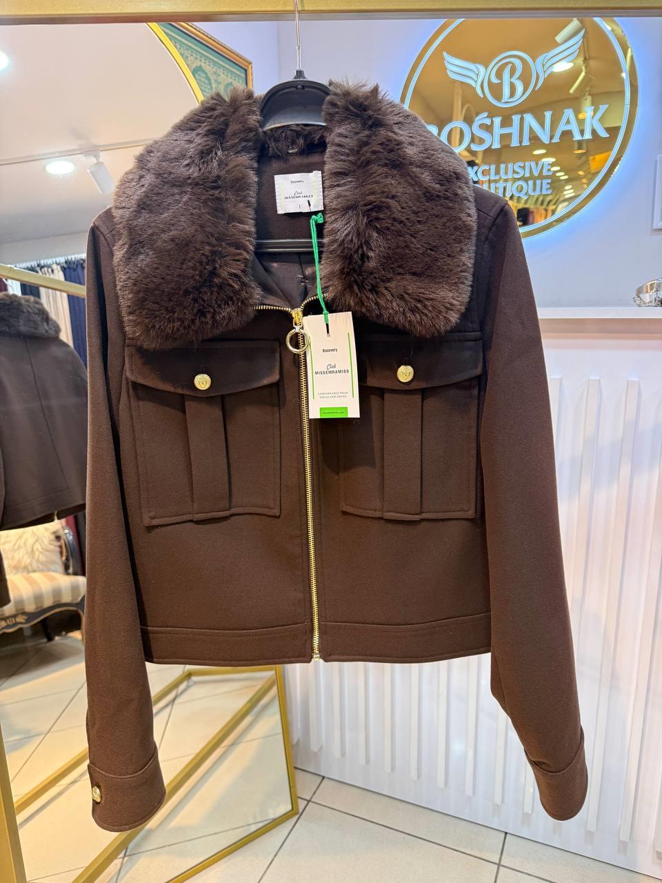 MİSSEMRAMİSS 4895 KÜRKLÜ KAŞE KISA CEKET