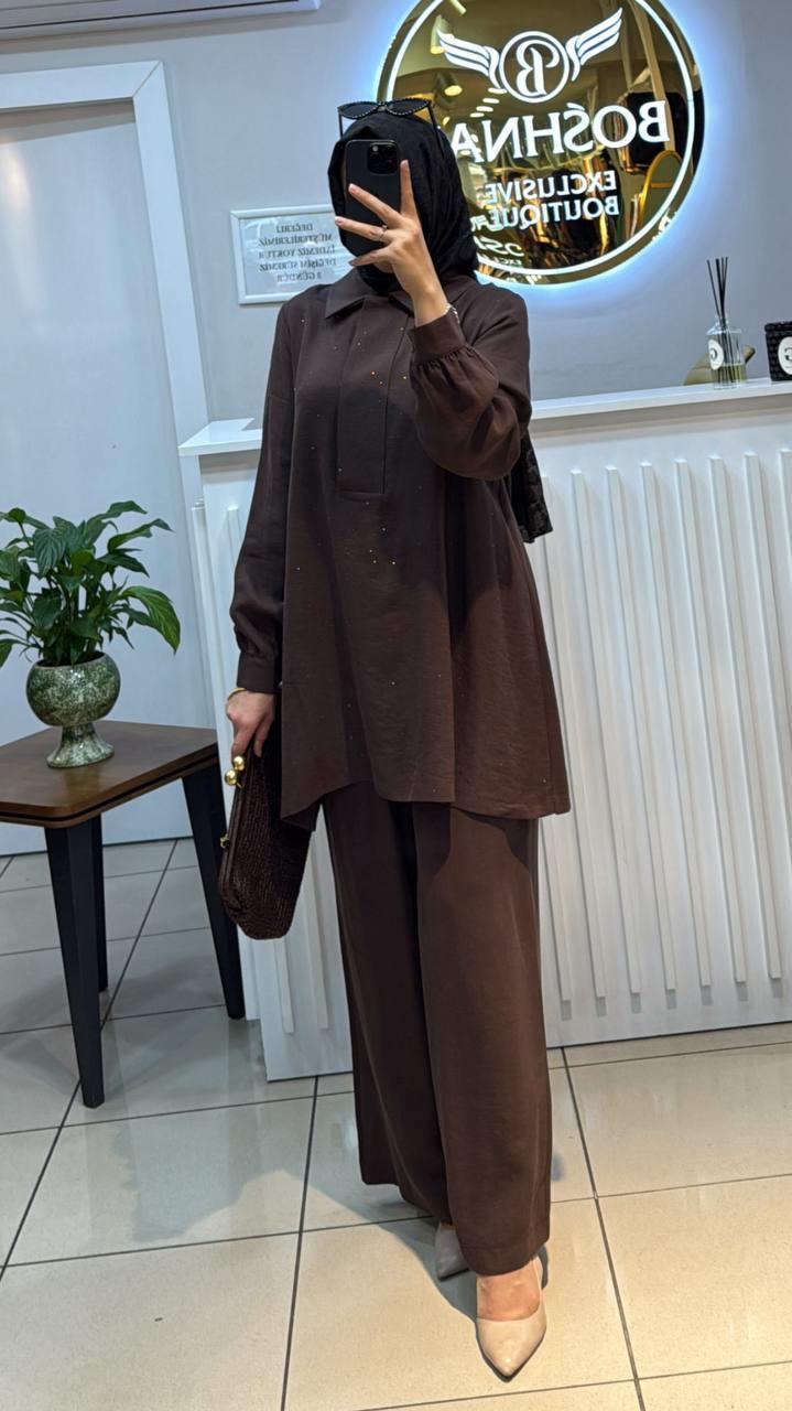 NUSS 1019 TAŞLI TENSEL TAKIM