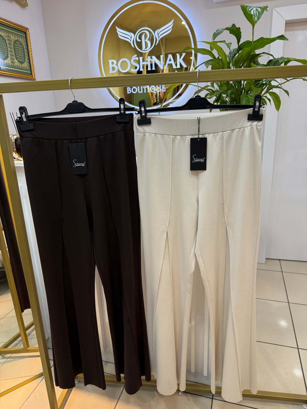SENTEZ 5548 PAÇASI ÜÇGEN DETAYLI ÇELİK ÖRME PANTOLON