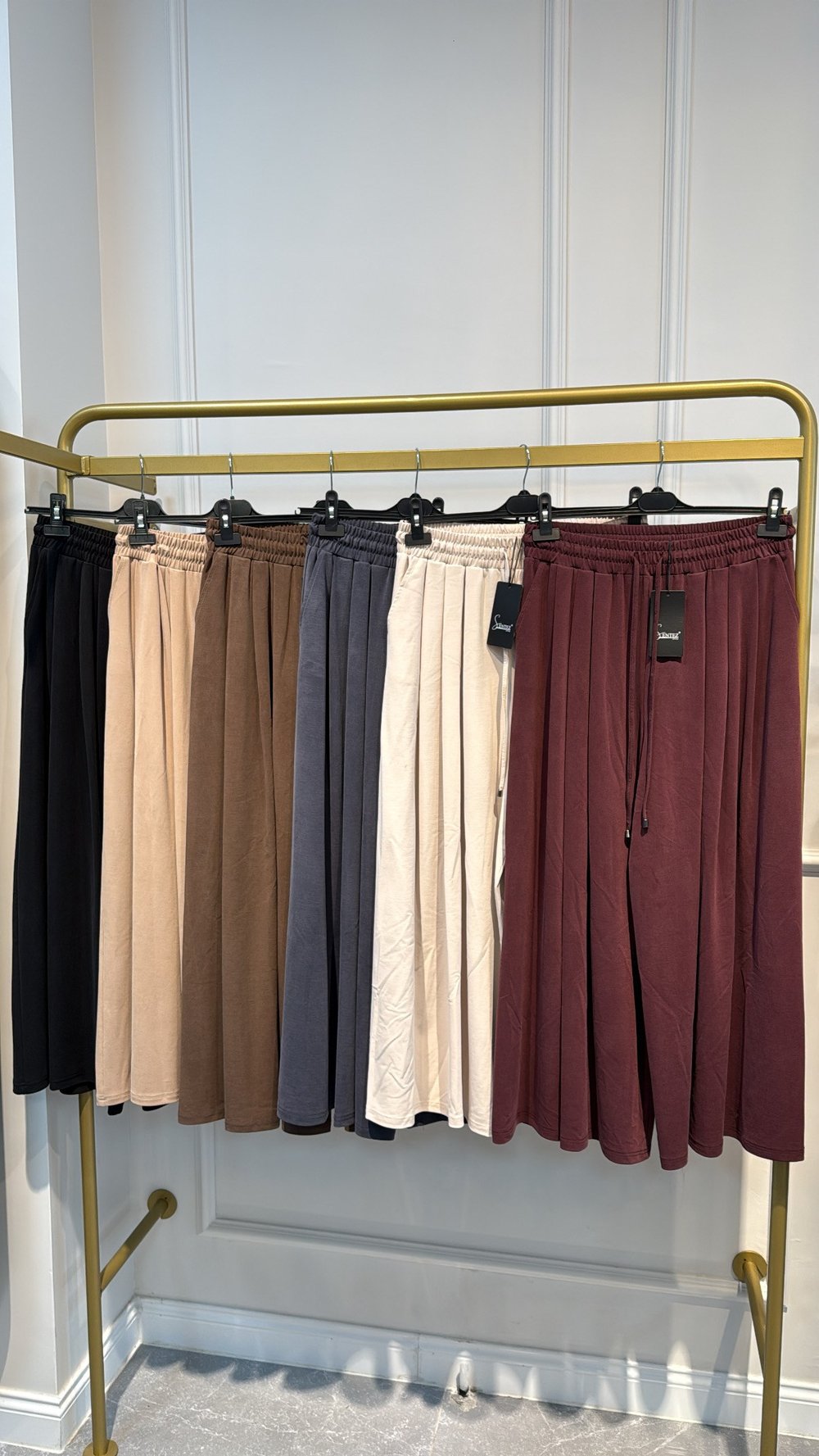 SENTEZ 5664 PİLELİ GENİŞ PAÇA PANTOLON