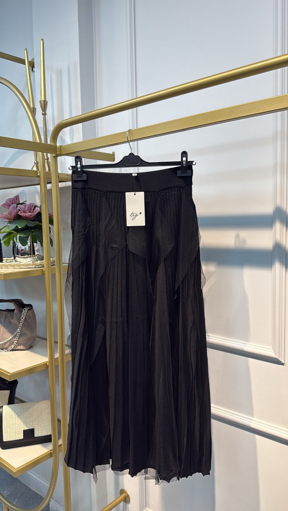 TIĞ TRİKO 21979 TÜL DETAYLI RAYON ETEK