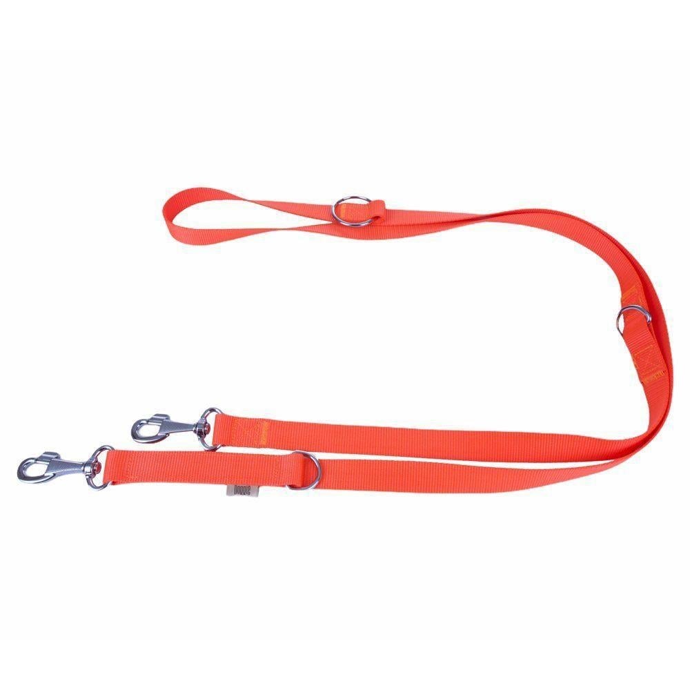 Doggie Ayarlanabilir Özellikli Dokumadan El Yapımı Köpek Gezdirme Kayışı 2x120-200cm - Orange