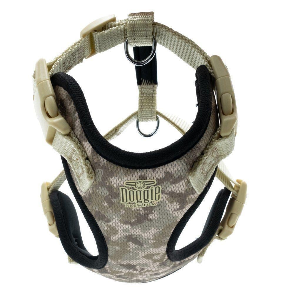 Doggie Havalı Dokumadan El Yapımı Köpek Göğüs Tasması L-2x55-65cm - Camo