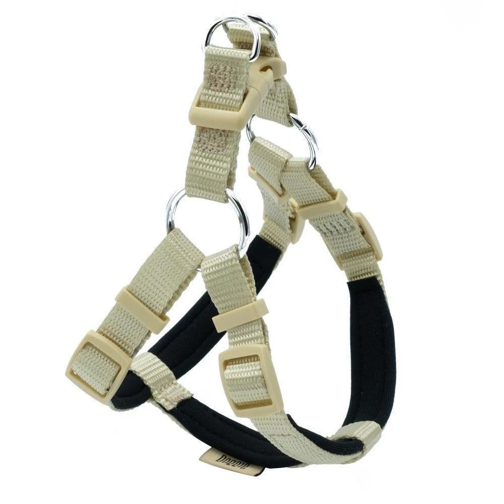 Doggie Konforlu Dokumadan El Yapımı Ronin Model Köpek Göğüs Tasması XS-1,5x35-45cm - Karma Renk