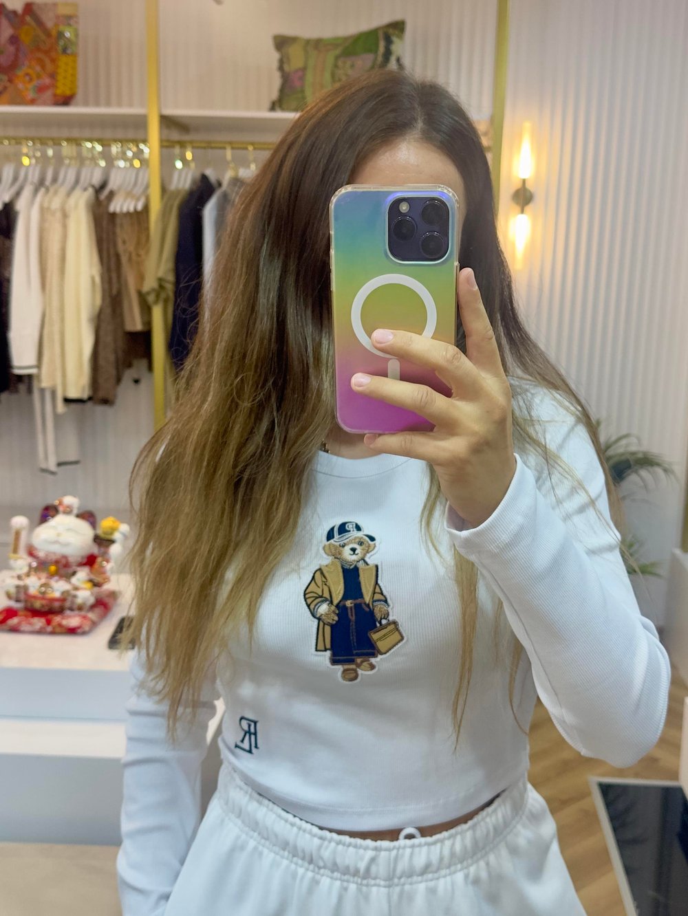 Blue bear top