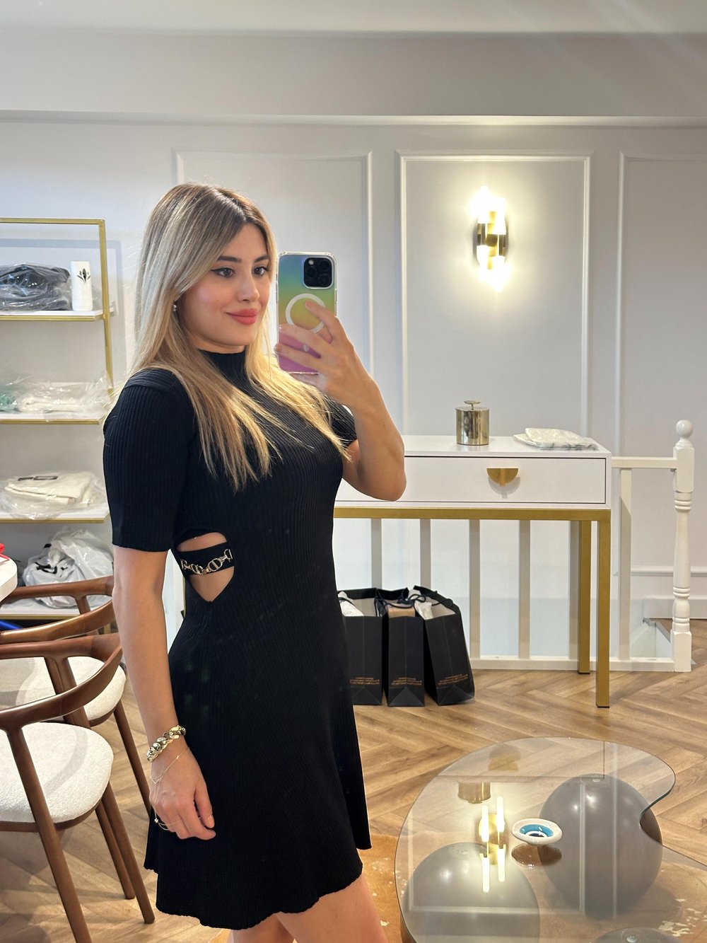 Dior black dress