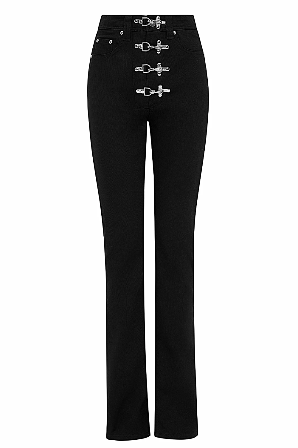Gaia Flare Jeans Siyah Silver