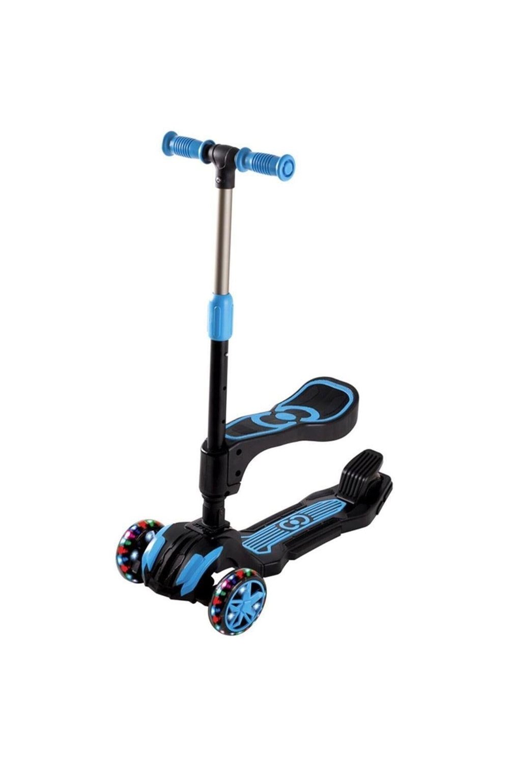 Furkan Toys Cool Wheels Led Işıklı Oturaklı Mavi Combo Scooter FR59557