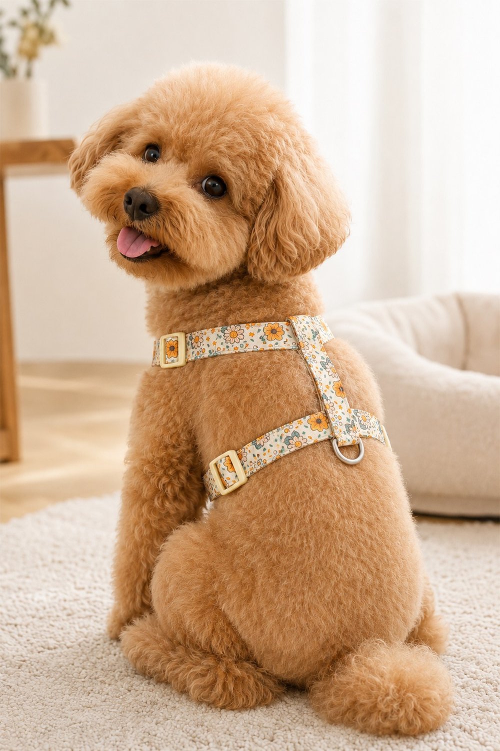 Köpekler İçin Dayanıklı Ve Güvenli, Desenli H Tipi Göğüs Tasması ( 20mm ) 