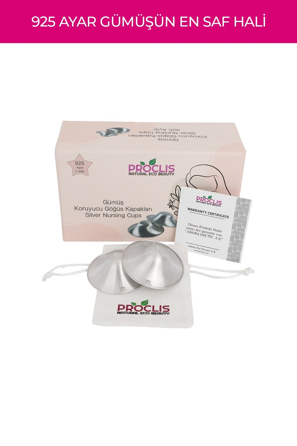 Koruyucu Gümüş Göğüs Ucu Kapakları 925 Xlarge