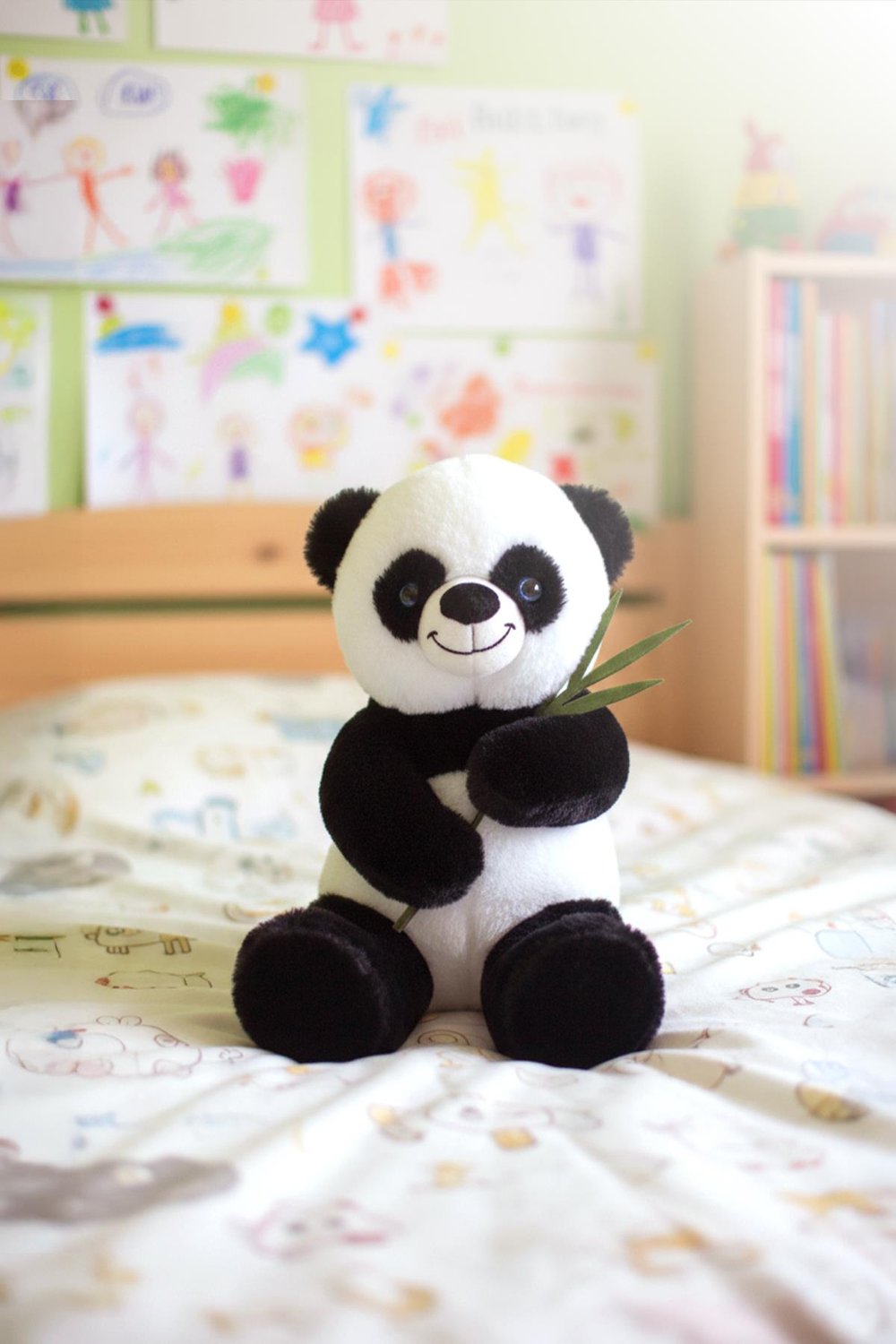 Peluş Bambulu Panda Sevimli Dekoratif Hediyelik Uyku ve Oyun Arkadaşı