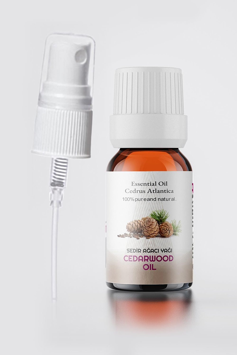 PROCLİS Sedir Ağacı Yağı, %100 Doğal Uçucu Yağ, Cedarwood Oil 10ml Sprey Başlıklı