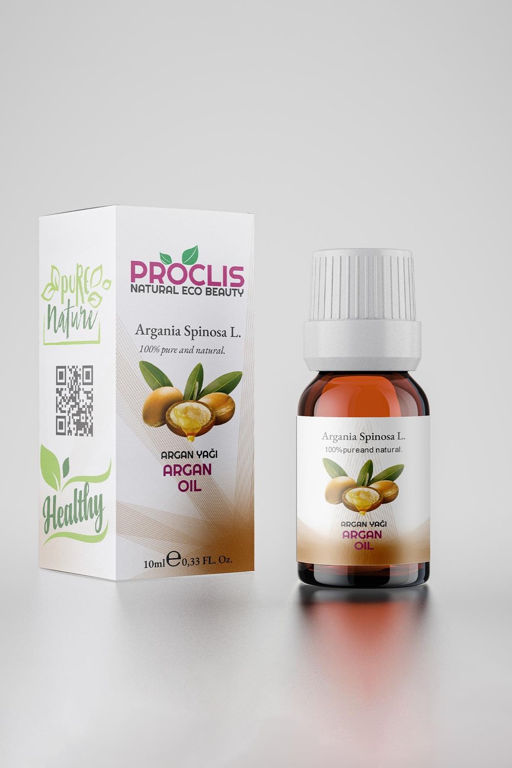 PROCLİS Soğuk Sıkım Argan Yağı, %100 Doğal Sabit Yağ, Argan Oil 10 ml