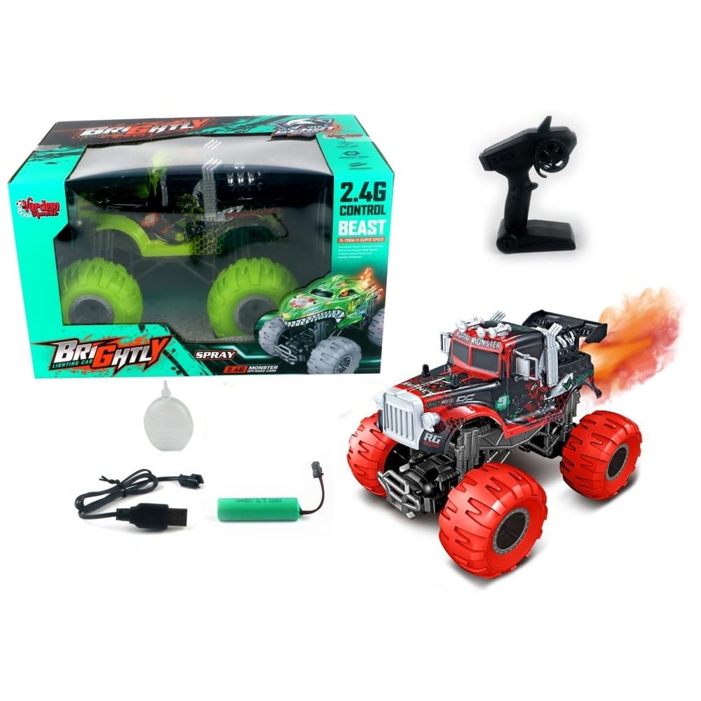 Vardem Şarjlı 2.4G Işıklı Buharlı Off-Road Kamyon Yeşil RQ3049