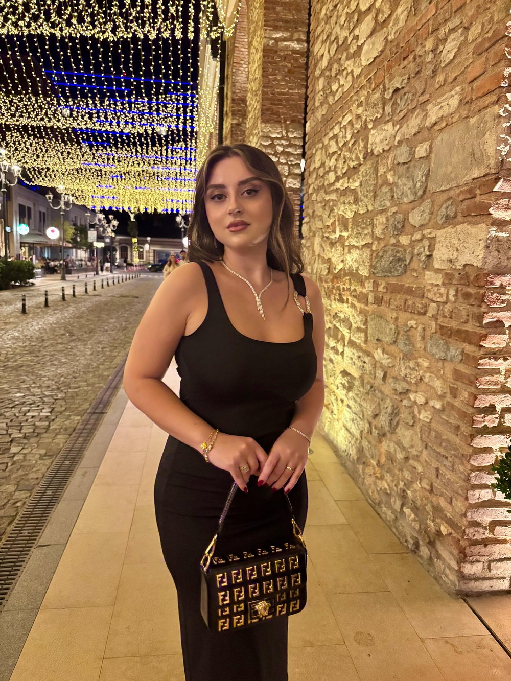 Taş detay abiye elbise 
