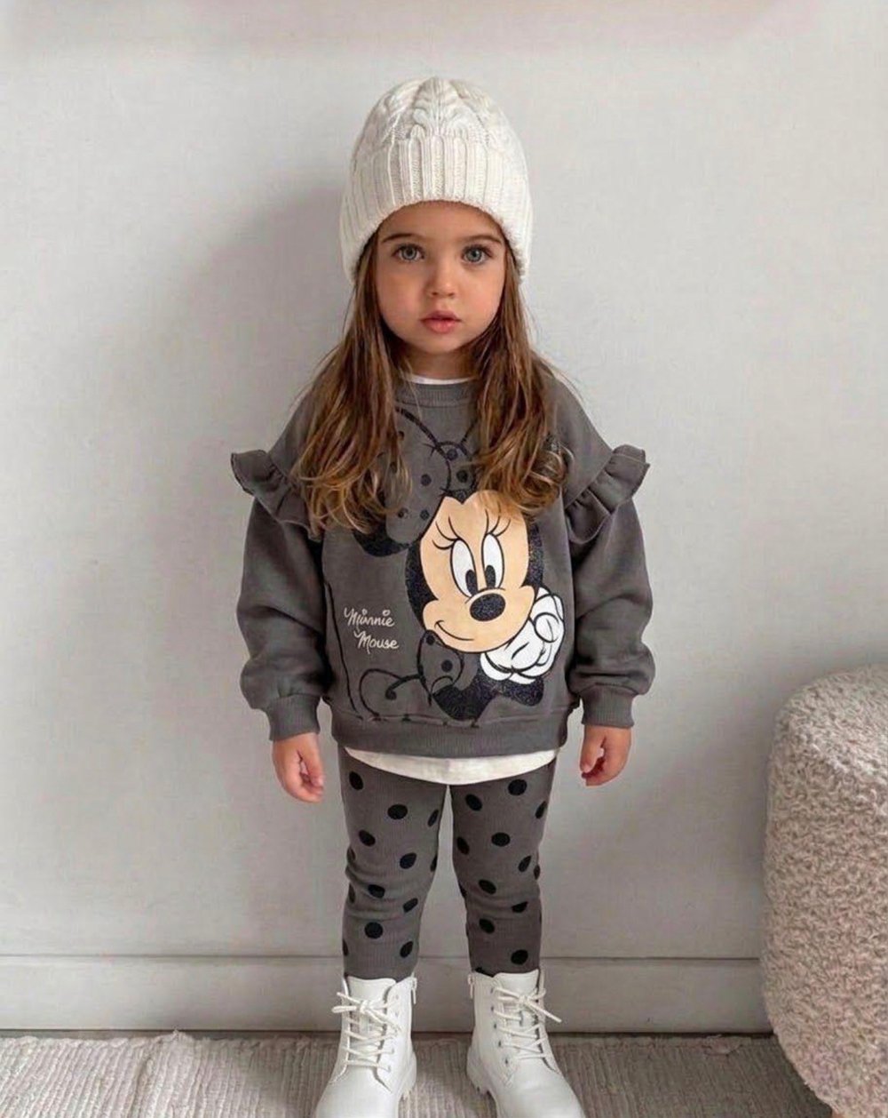 3 iplik Kız çocuk MINNIE taytlı  takım