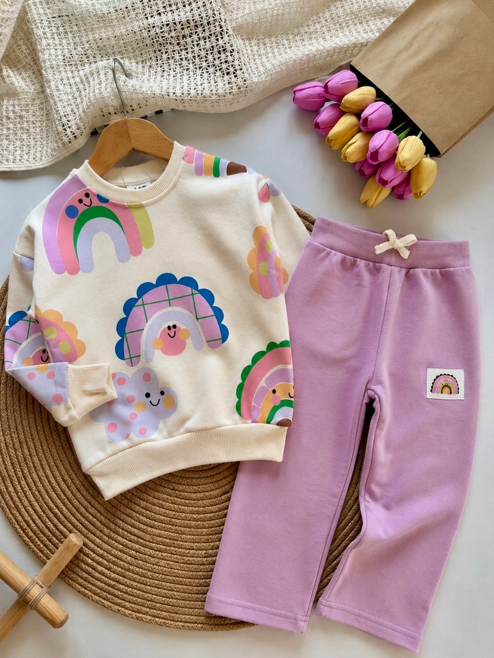 3 iplik kız çocuk RAINBOW takım