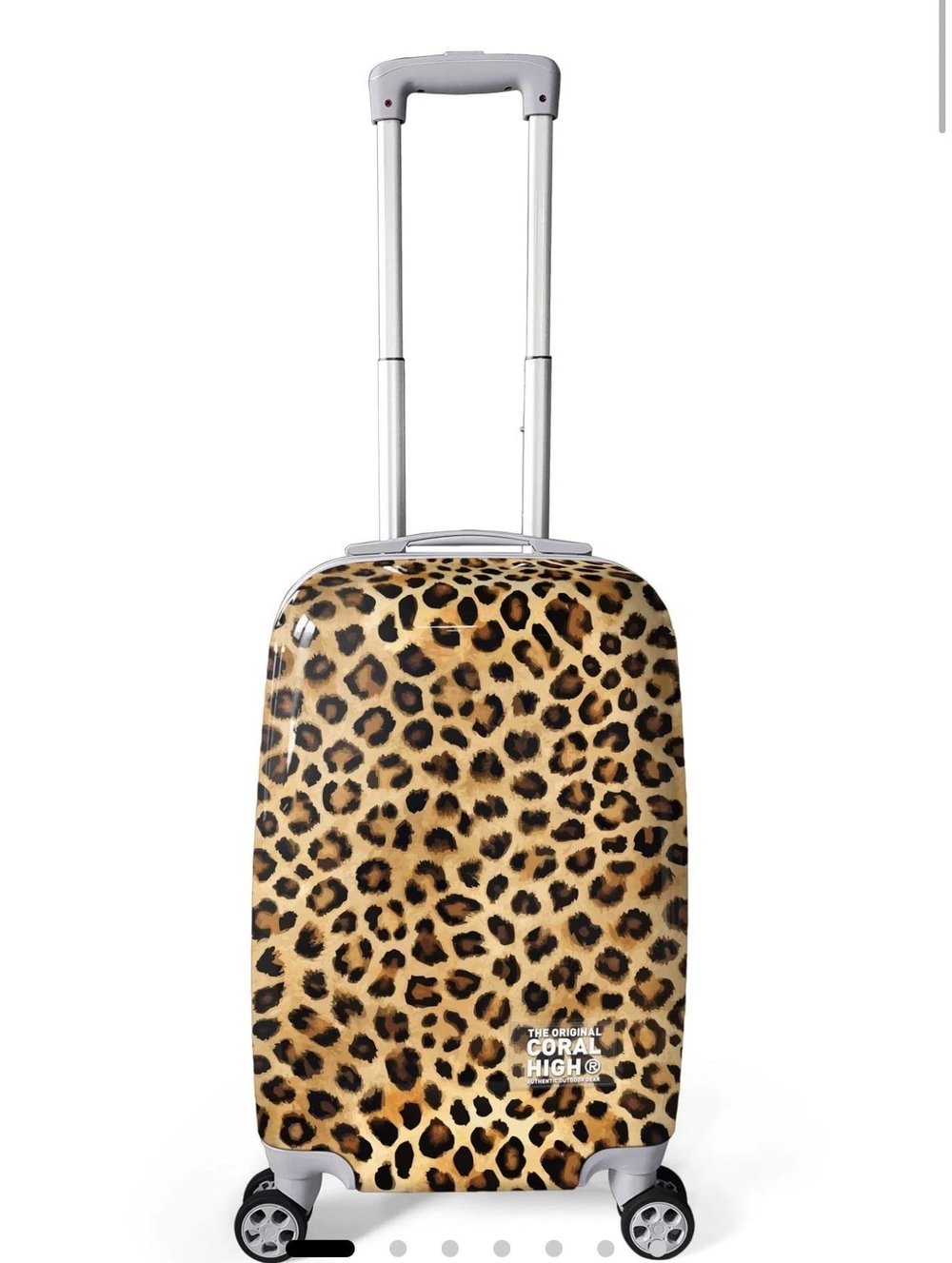 Coral High Kahverengi Leopar Desenli PC Kabin Boy Valiz (50cm) 16841