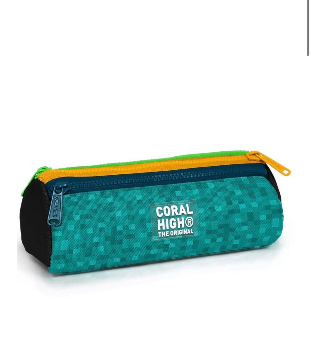 Coral High Kids Craft Desenli Üç Bölmeli Kalem Çantası 31016