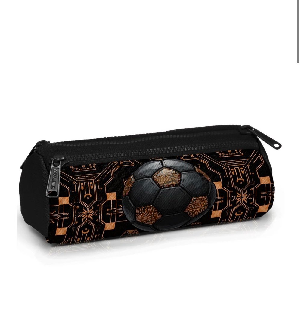 Coral High Kids Futbol Desenli Üç Bölmeli Kalem Çantası 31017