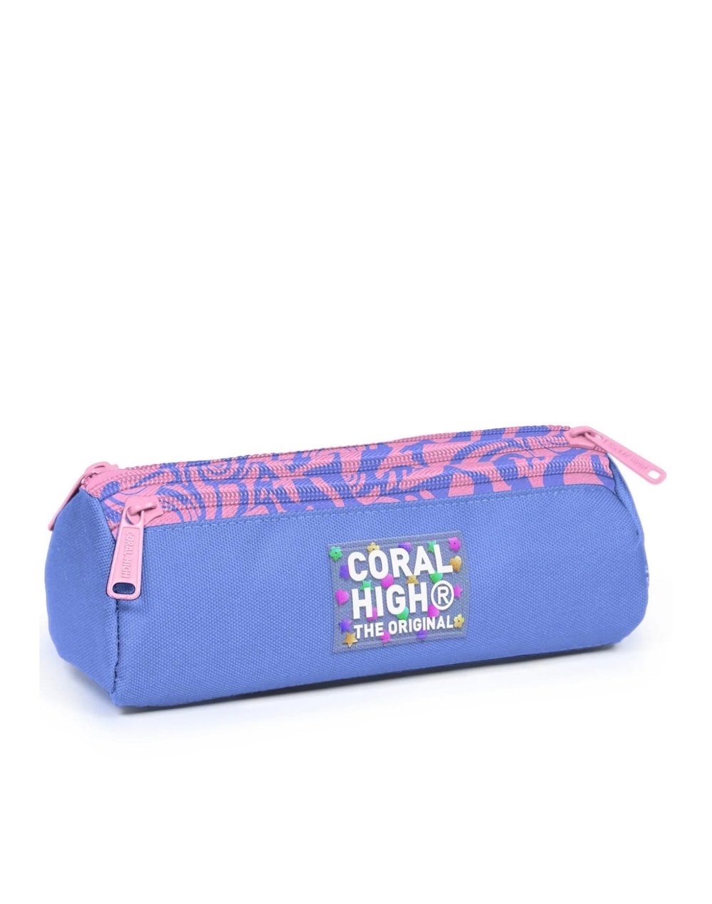 Coral High Kids Milka Geometrik Desenli Üç Bölmeli Kalem Çantası 31027