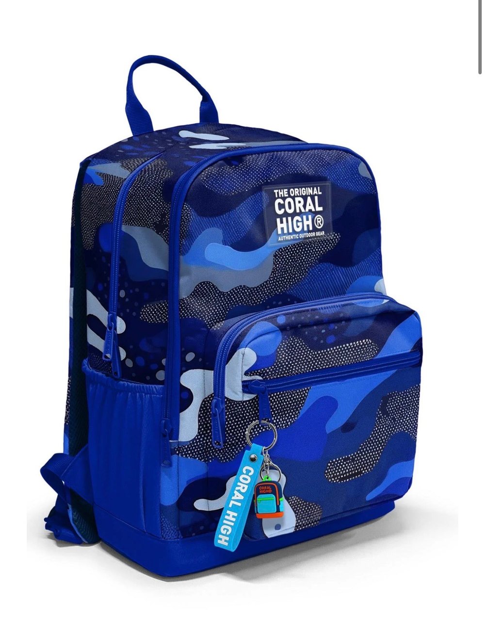 Coral High Lacivert Saks Kamuflaj Desenli Okul Sırt Çantası 23689