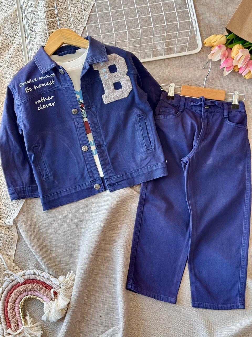 Erkek çocuk denim 3lü set