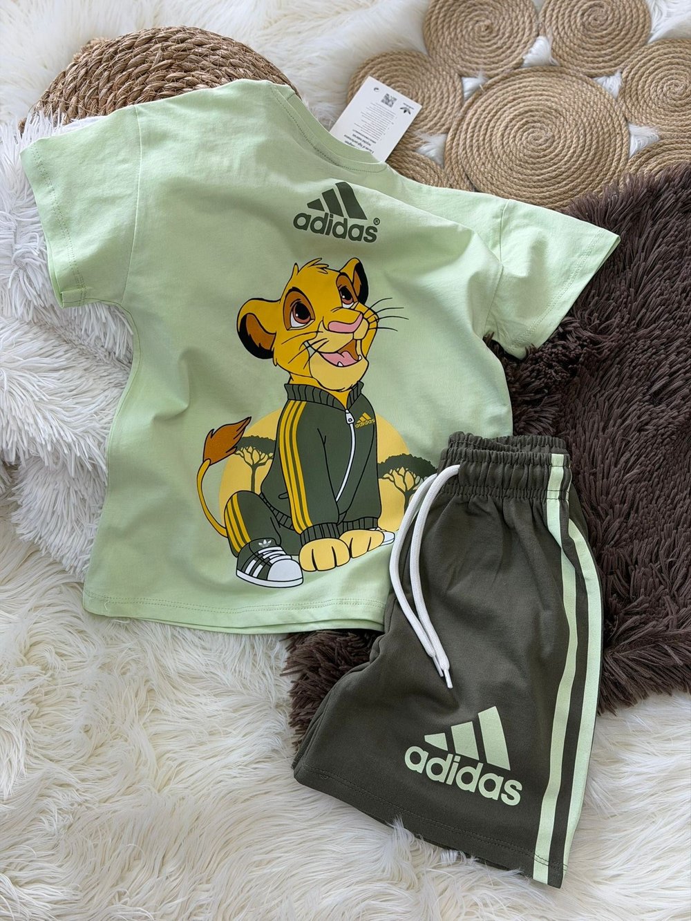 Erkek çocuk yazlık şortlu takım LION KING