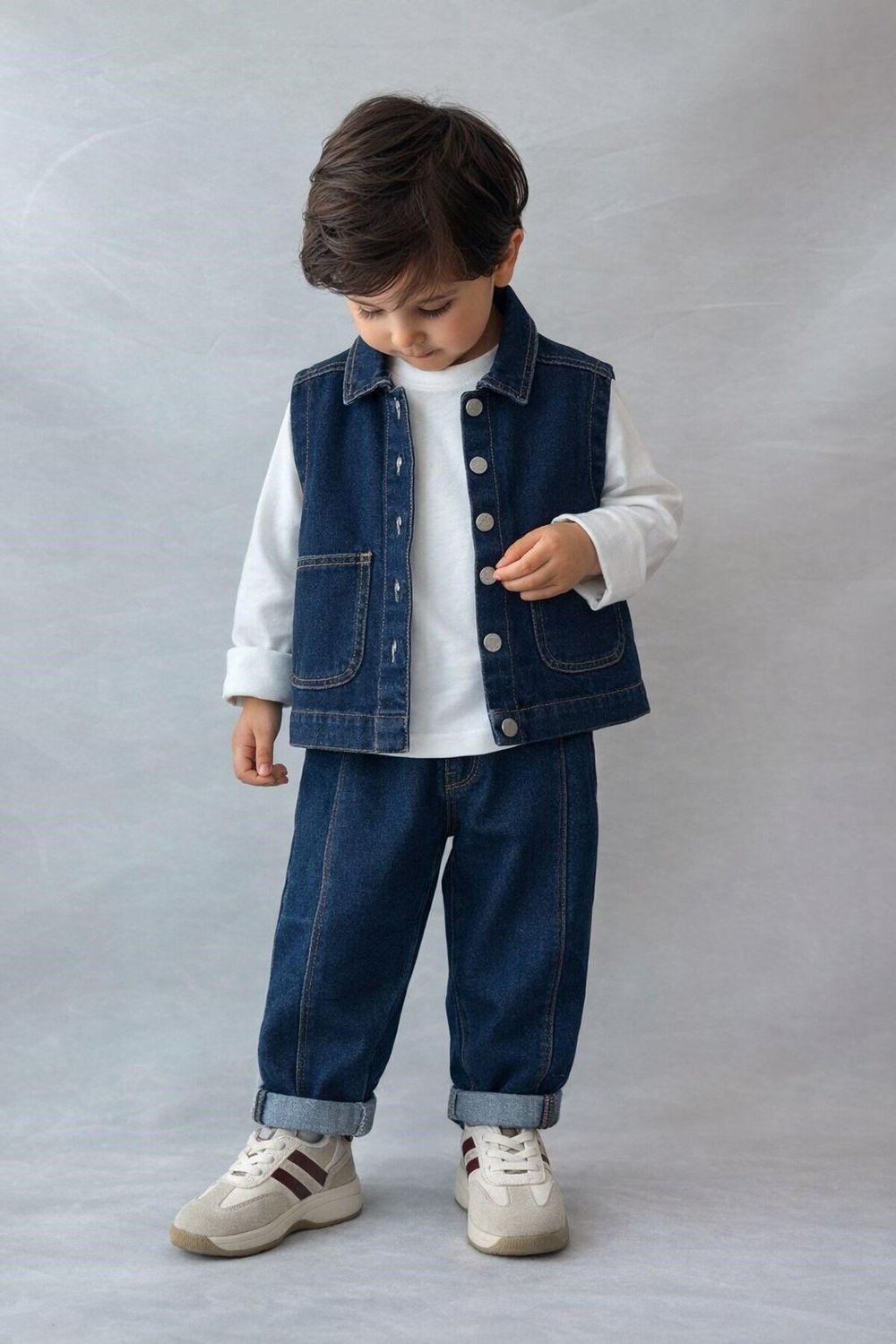Erkek çocuk yelekli 2li takım