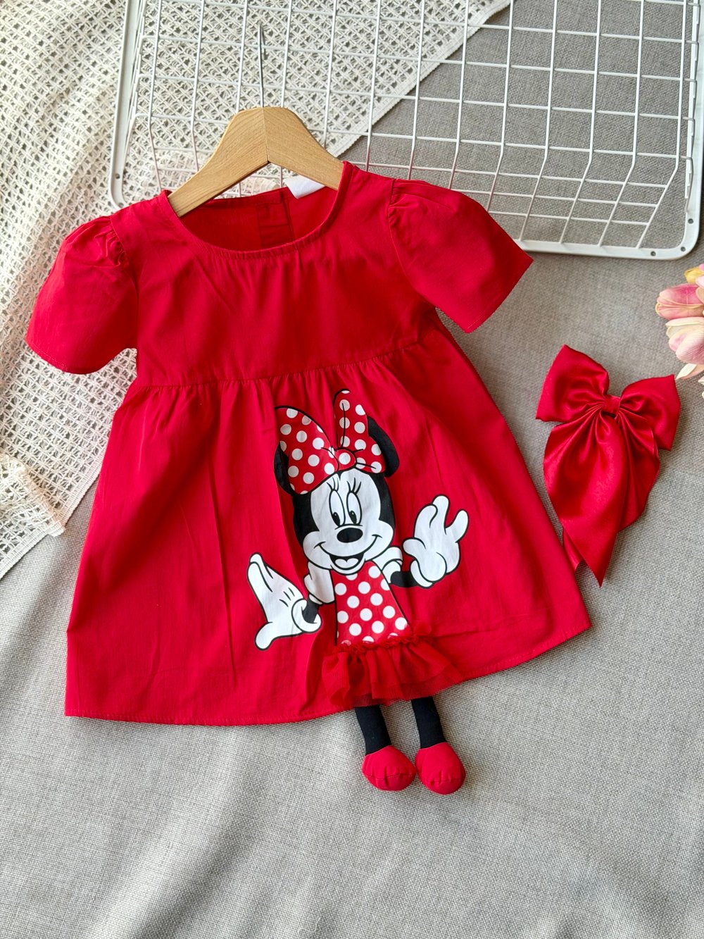 Kız çocuk minnie elbise