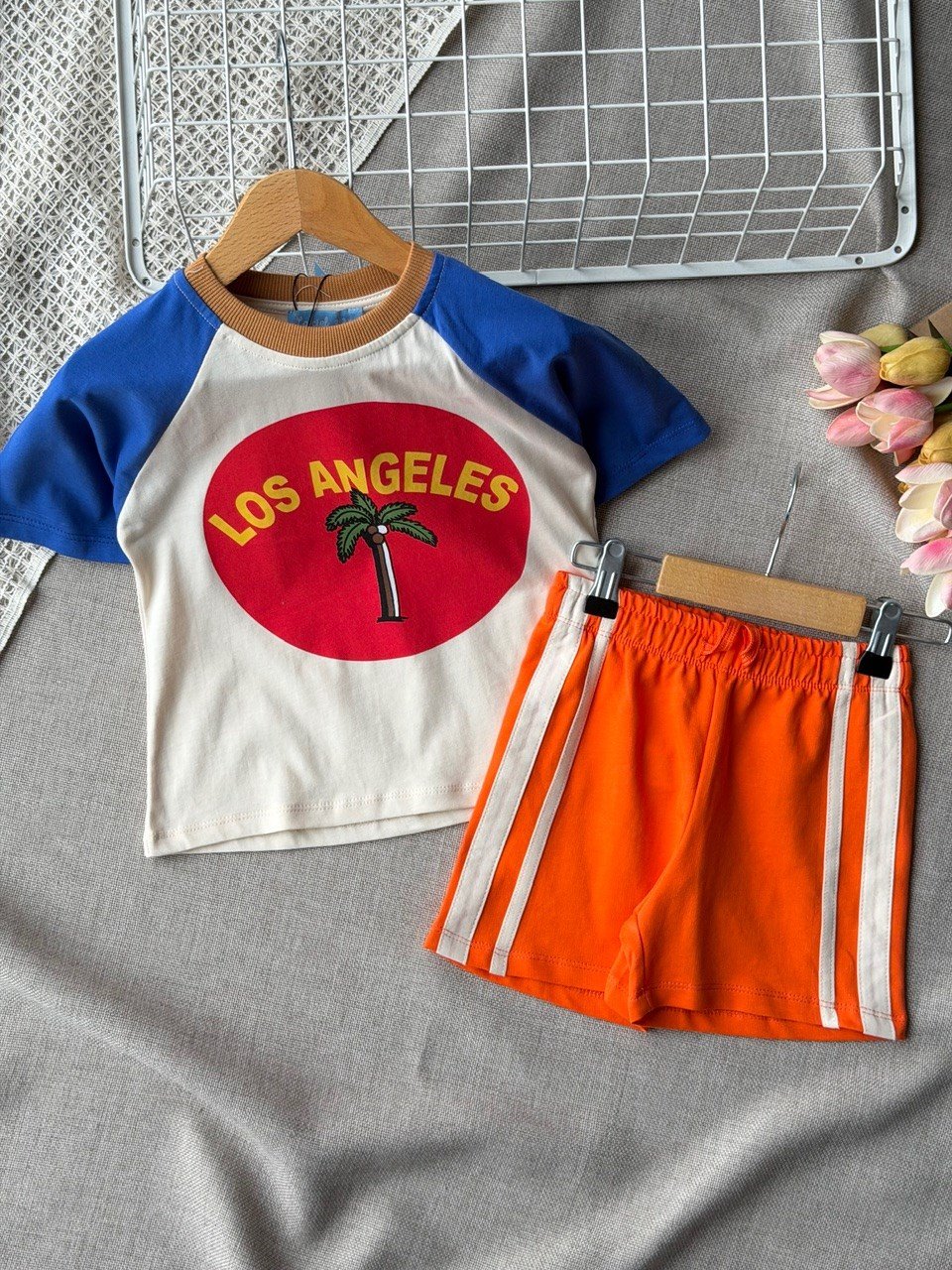 Laciel unisex yazlık şortlu LOS ANGELES takım