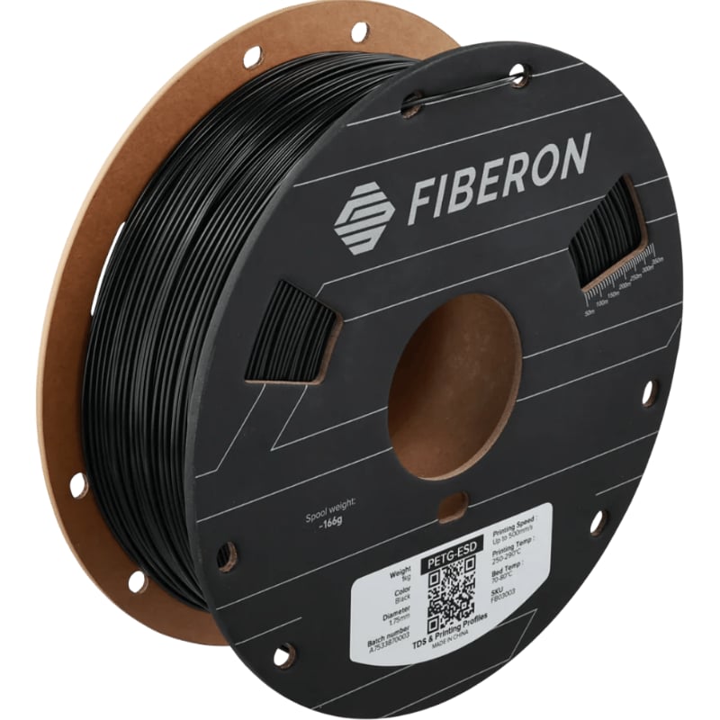 Fiberon PETG-ESD Filament Black - 500gr 1.75mm