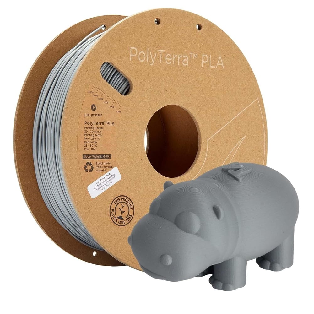PolyTerra PLA Filament Fosil Gri