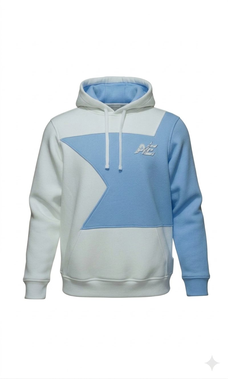 Yıldız Serisi Kapüşonlu İki Renkli Sweatshirt