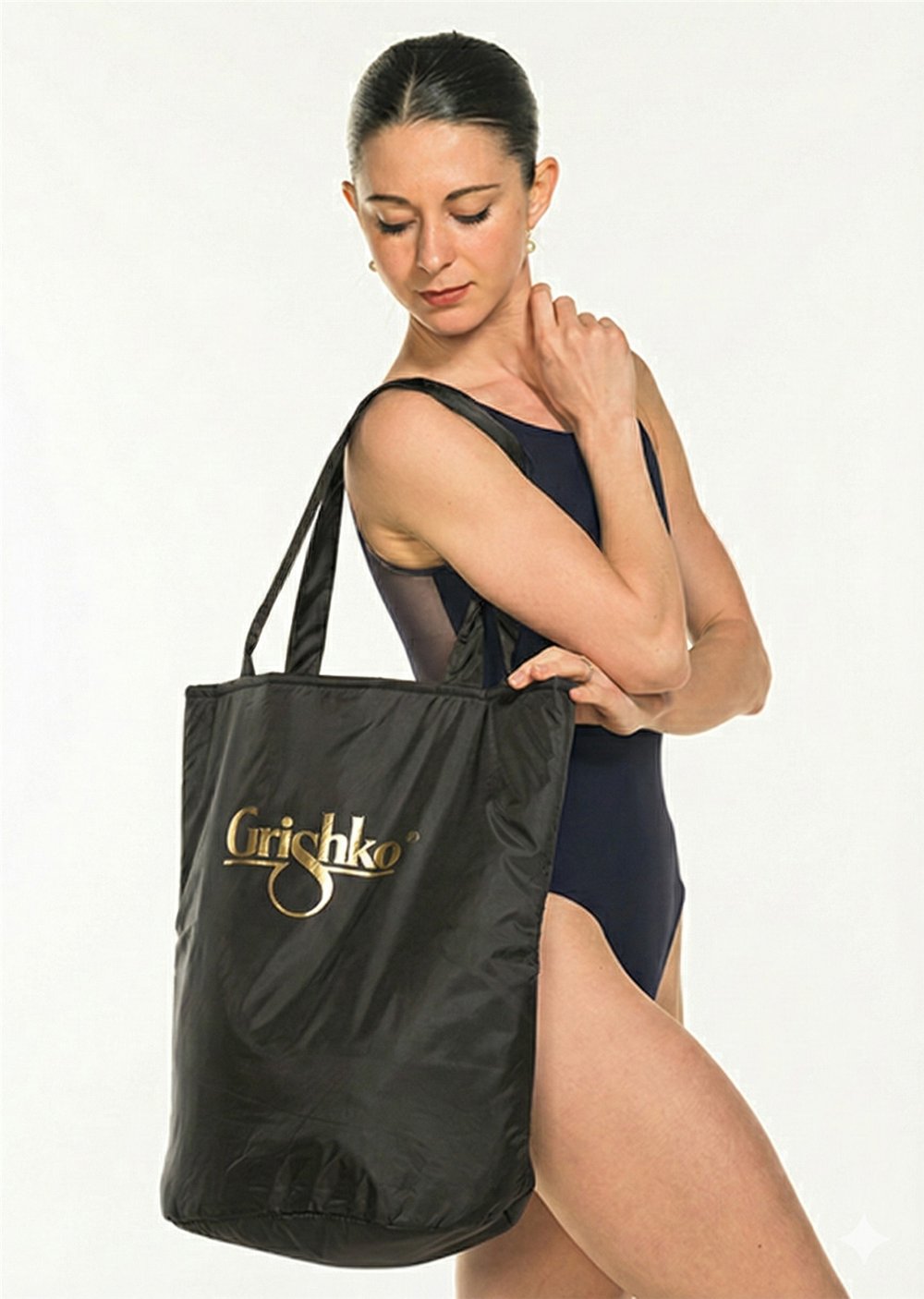 Grishko Tote Bag With Side Zip Pocket Black Small