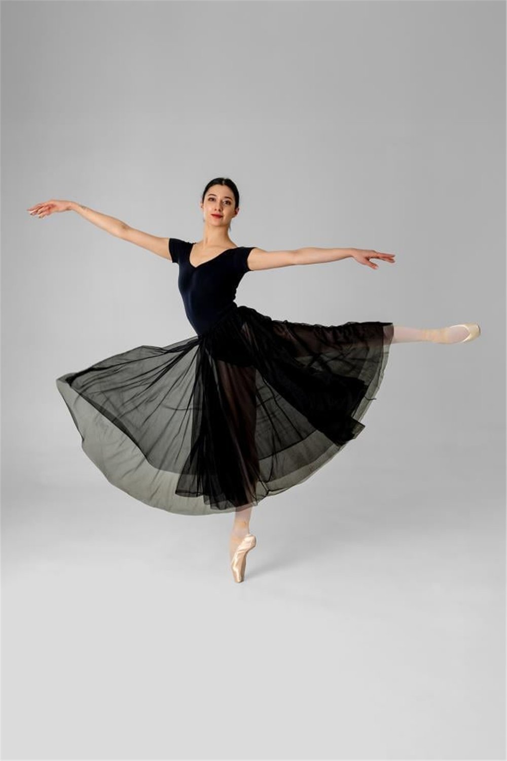 Gymo Dancewear Bale Eteği Feather Siyah