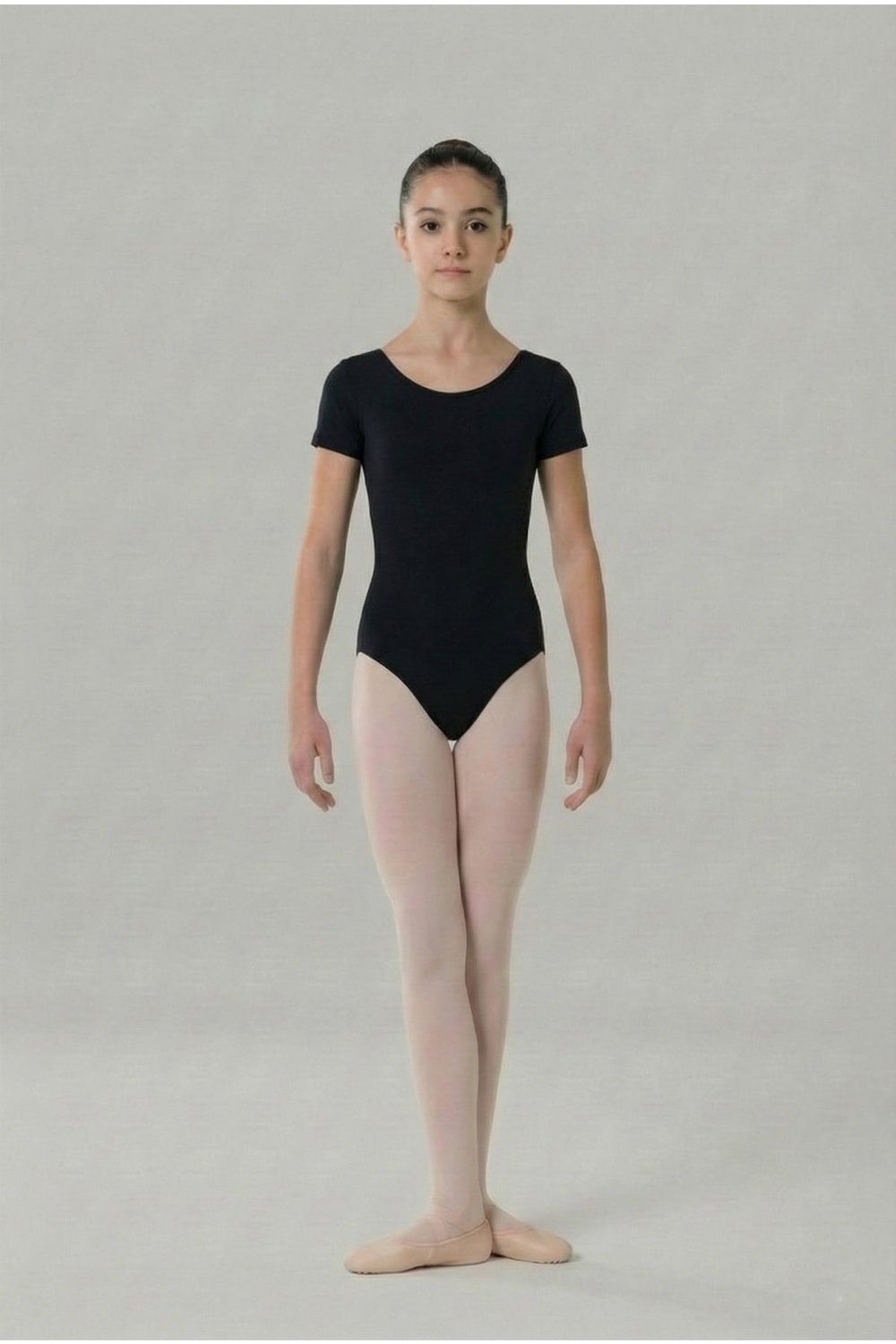 Gymo Dancewear Bale Mayosu Studio Basic Kısa Kol Siyah