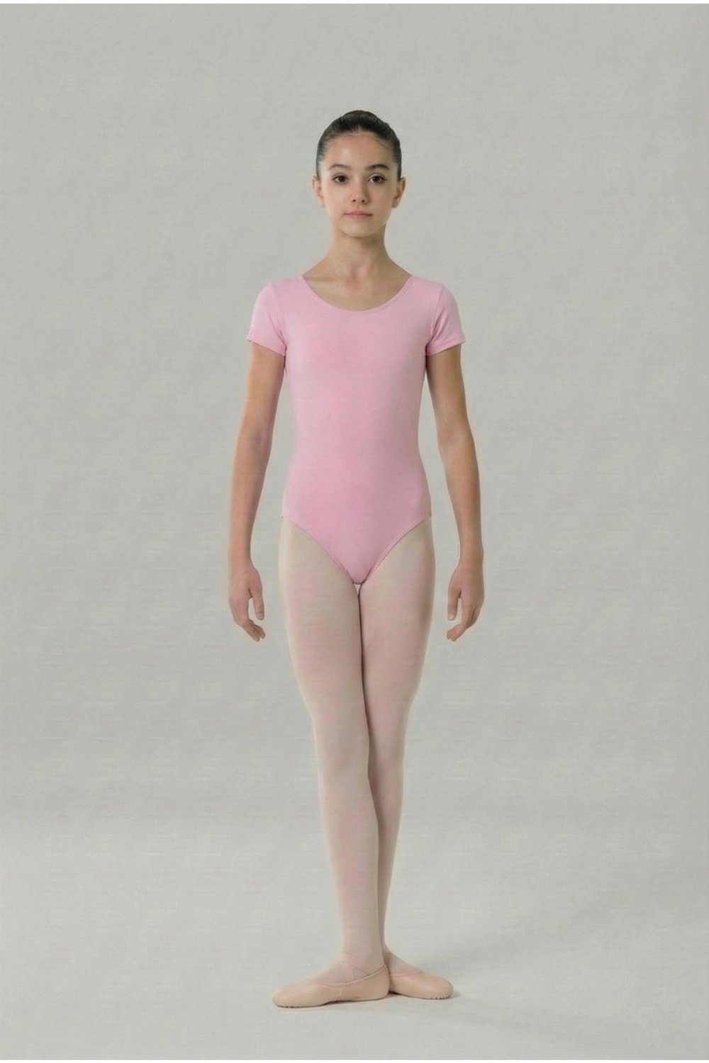 Gymo Dancewear Bale Mayosu Studio Basic Kısa Kol Pembe