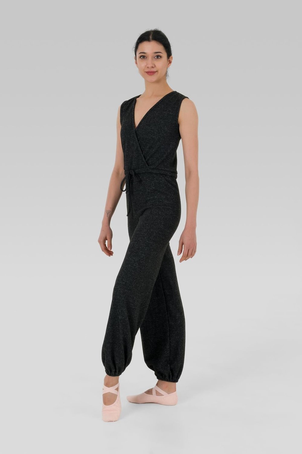 Gymo Dancewear Kruvaze Warm Up Tulum Siyah