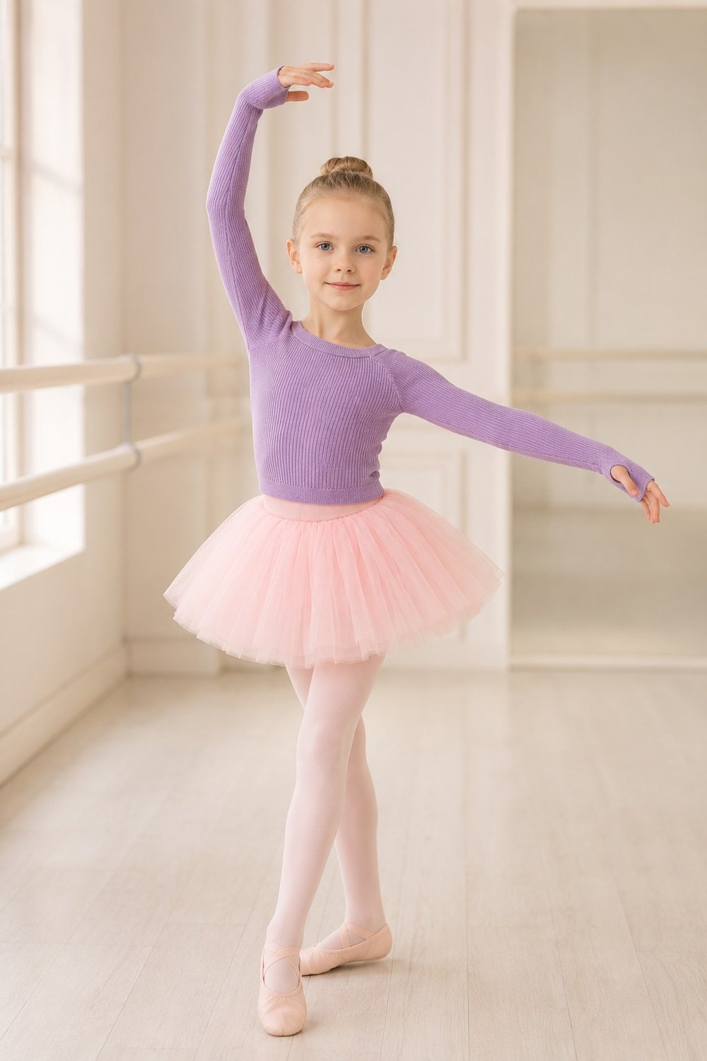 Gymo Dancewear Warm Up Üst Woolie Junior Lila
