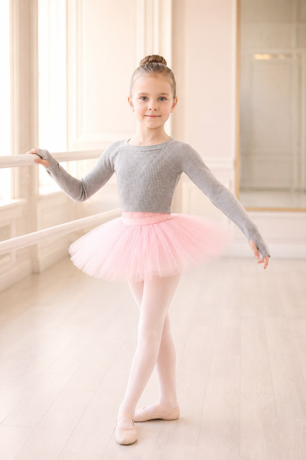 Gymo Dancewear Warm Up Üst Woolie Junior Gri