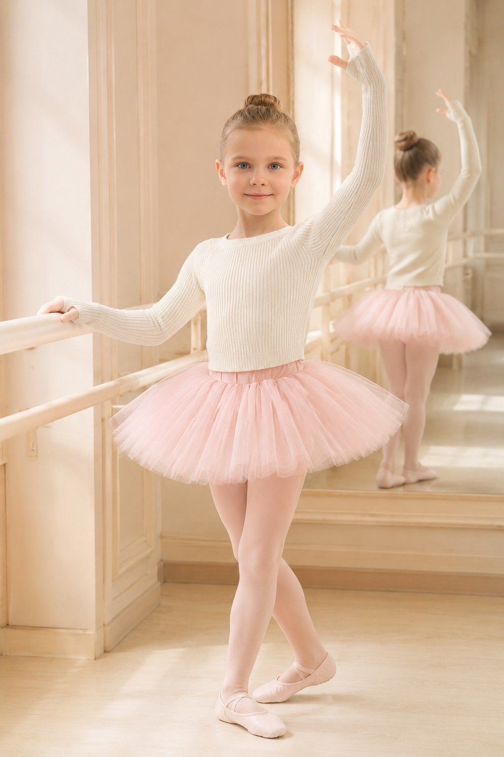 Gymo Dancewear Warm Up Üst Woolie Junior Beyaz
