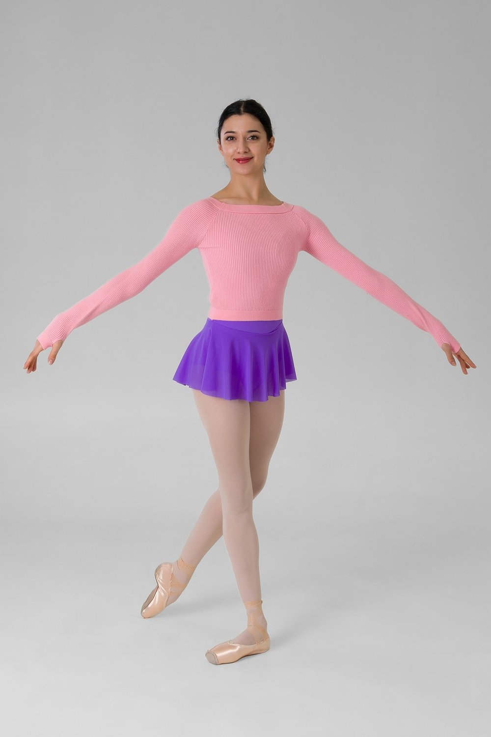 Gymo Dancewear Warm Up Üst Woolie Junior Pembe