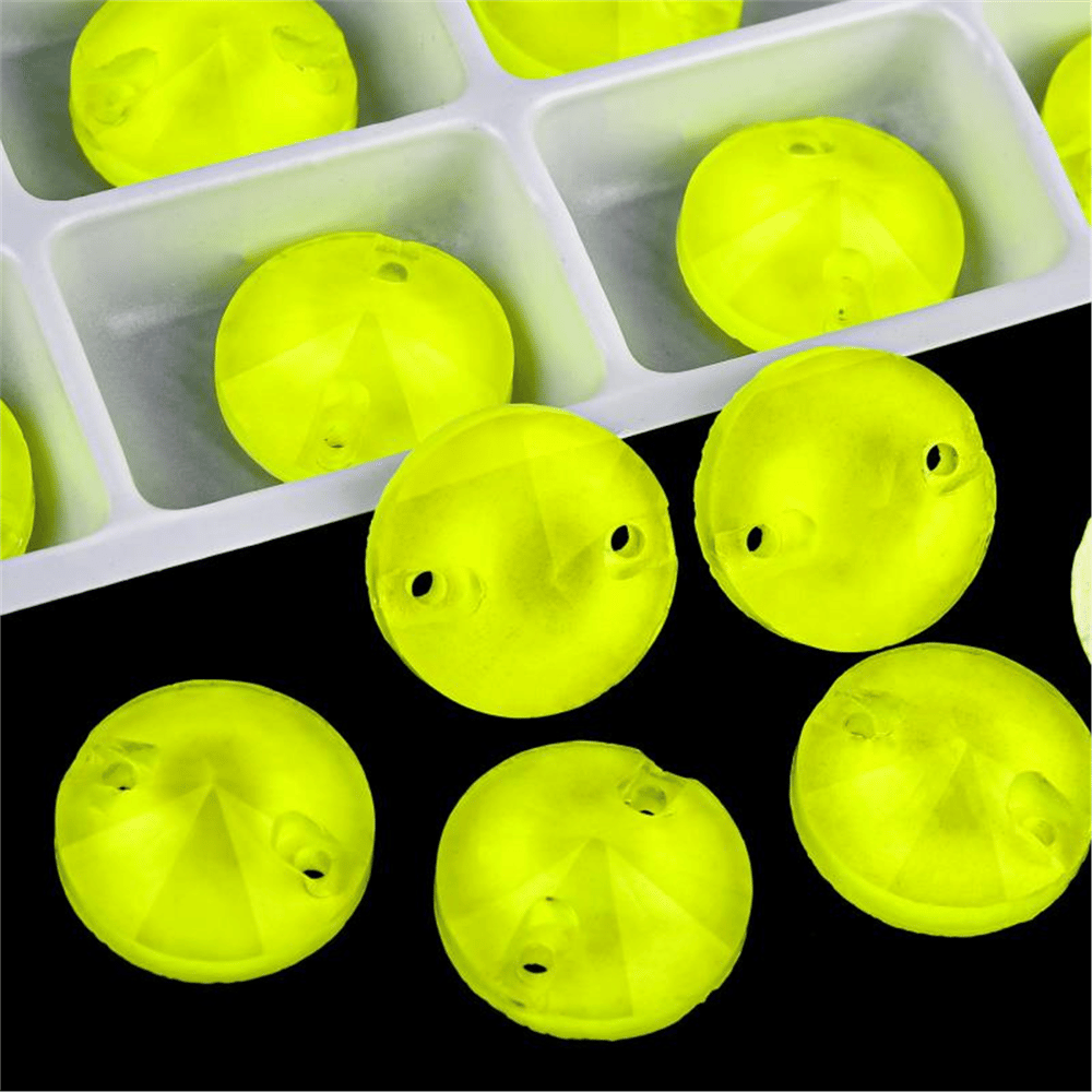 Gymo Premium Dikme Kristal Round Rivoli 8mm N04 Citrine Neon 84 Ad.